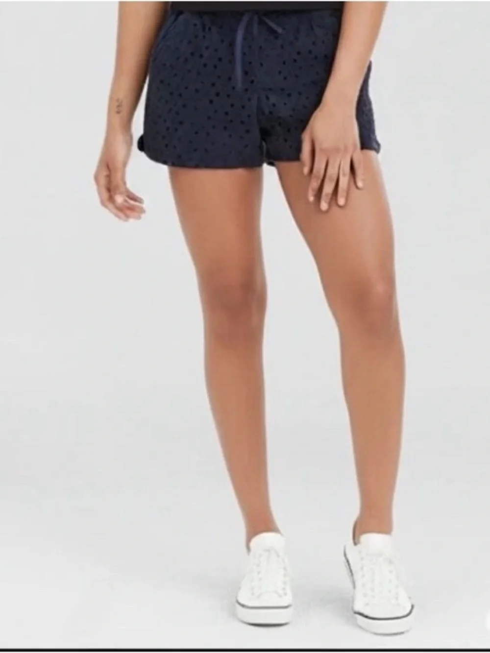 Old Navy Girls XL Eyelet Drawstring Shorts - Navy, Back to School
